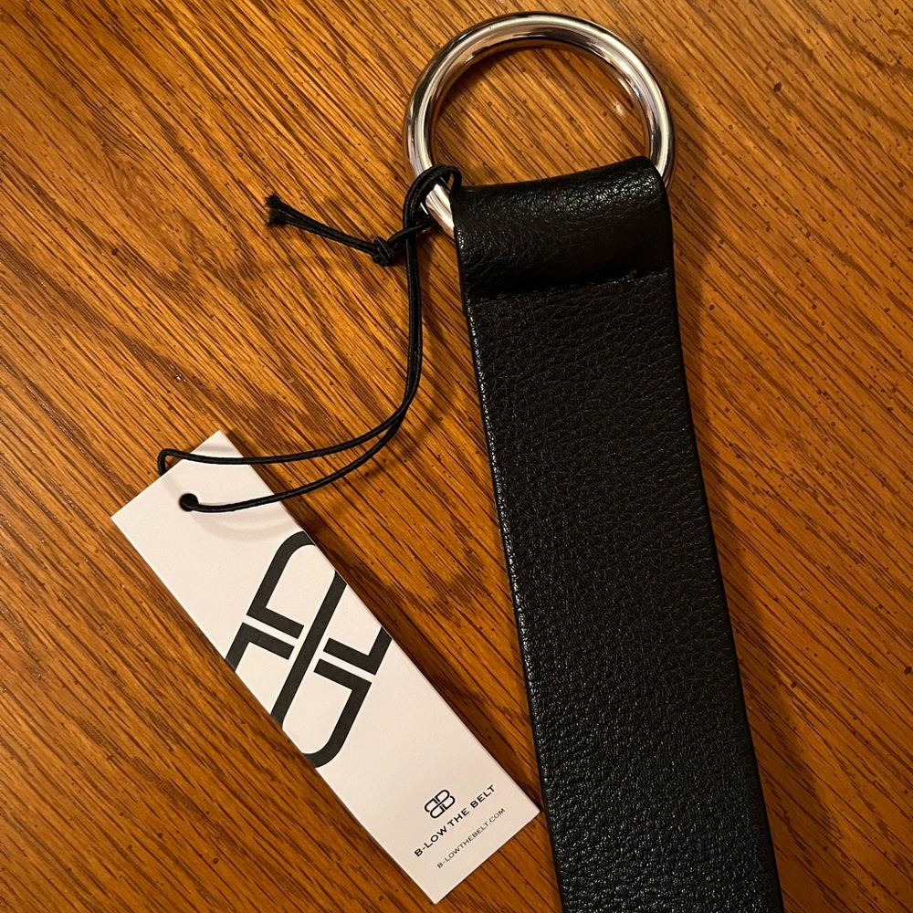 Black leather belt